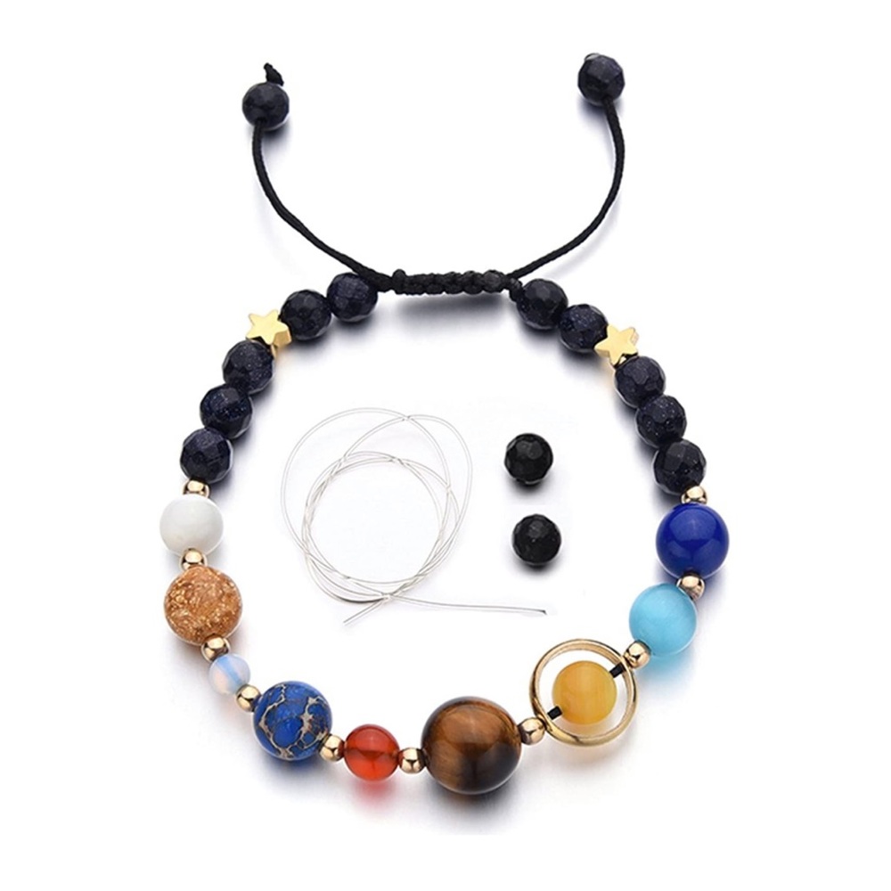 Universe Stone Bead Charm Bracelet